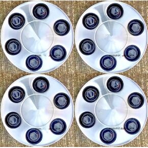 4X for Avalanche Silverado Suburban 1500 Tahoe Wheel Hub Center Cap 9596341 (SILVER-9596341)