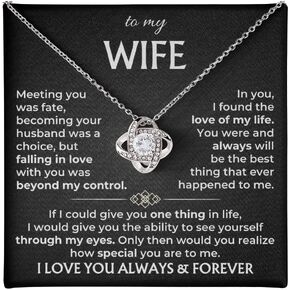 To My Wife Necklace From Husband, Gift For Her, Necklace For Wife From Husband, Gifts For Wife Romantic, To My Soulmate Necklace For Women, Christmas Anniversary Birthday Gift, Valentine Ideas