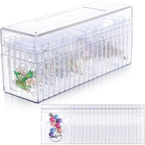 Acrylic Jewelry Box Organizer, Clear Jewelry Organizer and Storage, 20 Pack Portable Clear Jewelry Bags for Ring, Portable Jewelry Bags, Anti Tarnish Travel Jewelry Case for Earrings, Rings, Necklaces