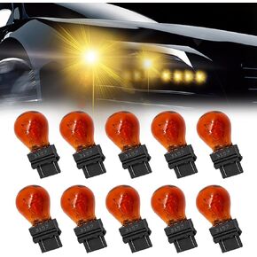 3157 Light Bulb 10 Pack, 3157 Automotive Brake Light Turn 3157 Miniature Bulb Mini Bulb Taillight Turn Signal Light, Plastic Base,Replacement for Cars,Trucks,SUVs (White)