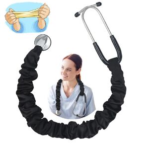 ABAMERICA Stretchy Stethoscope Cover Scrunchie, Stretchy Slim Looking Stethoscope Sleeves Universal Fit to All Types of Stethoscopes