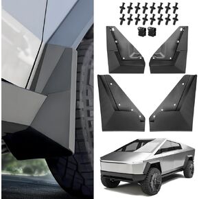 Upgraded Mud Flaps Compatible with Tesla Cybertruck 2023 2024 Comes with Instruction Splash Guards Fender Mudguards Front Rear Wheels Accessories