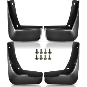 YHTAUTO Set of 4 Mud Flaps Splash Guards Accessories Replacement for Chevrolet Malibu 2016-2018 Sedan, Front and Rear LH RH, Black