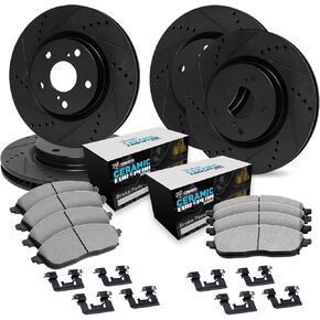 R1 Concepts Front Rear Brakes and Rotors Kit |Front Rear Brake pads| Brake Rotors and Pads| Euro Ceramic Brake Pads and Rotors| Hardware Kit|fits 2018-2020 Audi Q5, S4, S5, S5 Sportback, SQ5