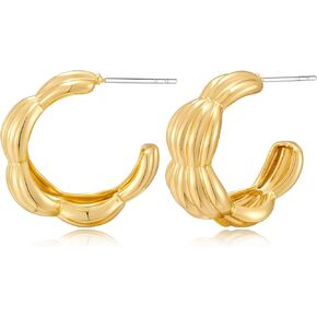 Gold Hoop Earrings for Women Huggie Hoop Earrings Trendy Jewelry