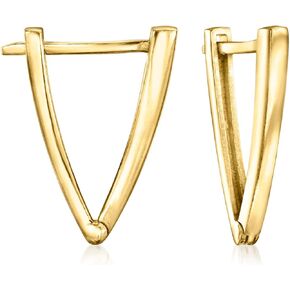 RS Pure by Ross-Simons 18kt Gold Vermeil V-Hoop Earrings