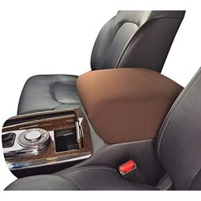 Auto Console Covers- Fits The Infiniti QX80 2014-2024 Center Console Armrest Cover Waterproof Neoprene Fabric - Black