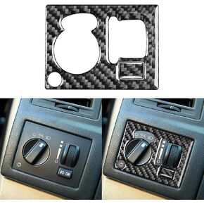 Real Premium Carbon Fiber Sticker Compatible with Chrysler 300 300C 2005 2006 2007 Car Center Console Climate Control Lower Panel Seat Heating Decoration Auto Interior Accessories Style B Black