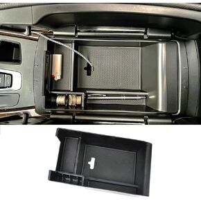 Center Console Organizer Armrest Storage Tray Compatible with BMW Accessories X5 F15 2014 2015 2016 2017 2018 & X6 F16 2015-2019 Interior Armrest Insert Tray
