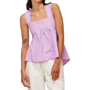 Women Sleeveless Gingham Tops Y2K Bow Tie Back Tank Tops Square Neck Backless Casual Summer Going Out Peplum Tops