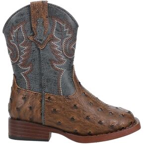 ROPER Toddler Boys Bumps Square Toe Casual Boots Mid Calf - Brown