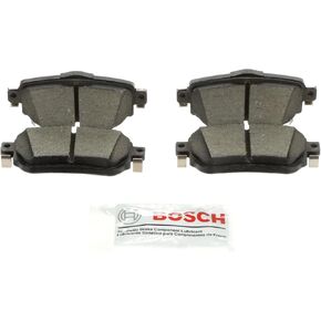 BOSCH BC1965 QuietCast Premium Ceramic Disc Brake Pad Set - Compatible with Select Nissan Leaf, Rogue, Rogue Sport; REAR