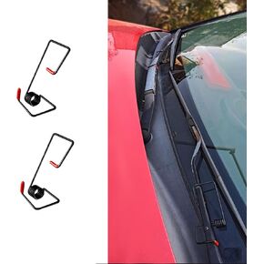 2PCS Windshield Wiper Arm Pressure Spring Booster, Windshield Wiper Arm Puller Tool, Multi-Functional Wiper Blade Assist Springs with Silicone Cap, Improved Visibility in Rain/Snow (2PCS)