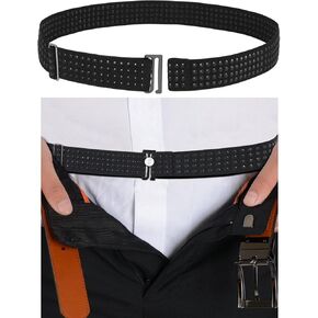 SUOSDEY Shirt Stays Belt Shirt Tucker Shirt Holder for Men Adjustable Elastic Band with Non-slip Glue