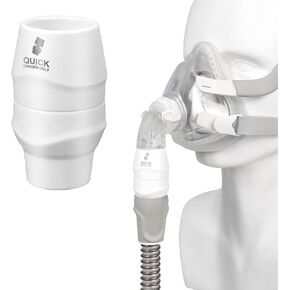 Easy Break Hose Coupling Kit for Mask, Hose Adapter for Quick-Release, Compatible with with 22mm Diameter Hose, Freeing Easily Untether&Achieve Tidy Storage,Great Value Supplies by Medihealer.-White