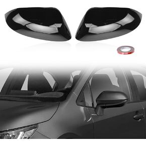 Rearview Mirror Cover for Corolla 2020 2021 2022 2023 2024 View Mirror Housing View Mirror Cap Protector Bright black