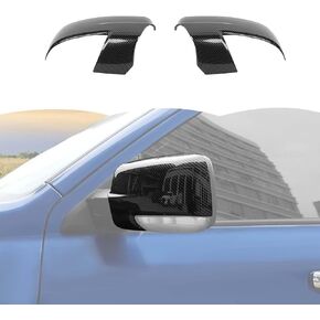 RT-TCZ Carbon Fiber Rearview Mirror Cover Trim Shell Kit Car Rear View Side Mirror Exterior Decoration Accessories for Dodge Ram 2011-2017