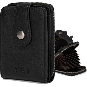 Montana West X Wrangler Wallet Women Small Credit Card Holder for Women Rfid Blocking Functional ID Card Holder Compact Womens Card Holder Wallet With Smooth Metal Zipper, Easy to Carry