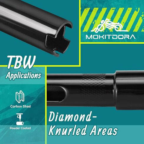 MoKitDora Sportster Dyna Softail 12" Rise Ape Hangers 1.5" Fat 1" Clamp Meathook Handlebar Z Bars for Harley XL 883/1200,1994-up Road King & 1998-2013 Road Glide، أسود لامع in Kuwait