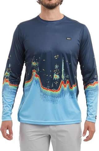 PELAGIC، قميص صيد طويل الأكمام، حماية من الأشعة فوق البنفسجية 50+، طارد للماء والبقع in Kuwait