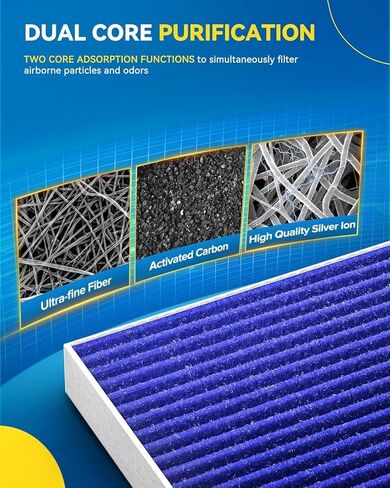 PHILTOP Cabin Air Filter, Replacement for CF10548, 2007-2012 Escape,2007-2011 Mariner,2008-2011 Tribute, Premium Cabin Filter with Activated Carbon Filter in Saudi Arabia