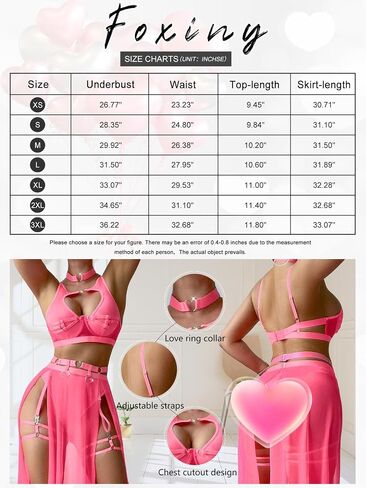 Sexy Cutout Ring Strappy Underwire Sheer Mesh Choker Garter Belt Skirt Lingerie Set 6 Piece in Saudi Arabia