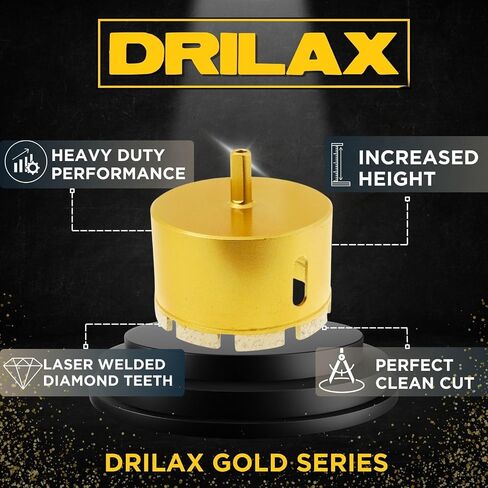 1 inch Diamond Drill Bit Concrete Diamond Hole Saw Masonry Core Drill Bit Heavy Duty for Brick, Cinder Block 3/8 inch Standard Shank Rotary Tools in Kuwait
