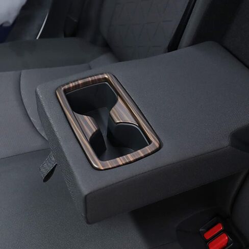 ERIDANUS اكسسوارات السيارات صالح لل RAV4 2024 2023 2022 2021 2020 2019 المقعد الخلفي حامل الكأس غطاء إطاري الكسوة (نمط الخشب الخوخ) ABS 1 قطعة in Kuwait