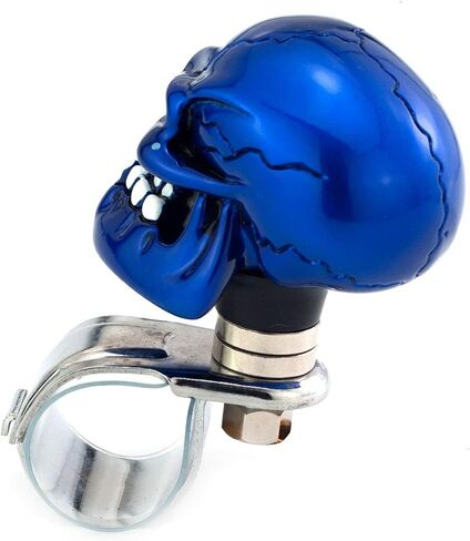 Skull Car Steering Knob Suicide Wheel Spinner, Big Teeth Skeleton Style Car Power Handle Grip Knobs Fit Most Manual Automatic Vehicles, Green in Kuwait