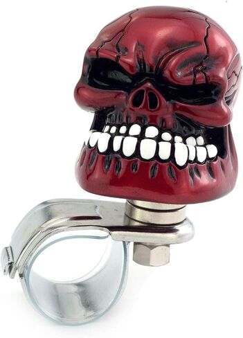 Skull Car Steering Knob Suicide Wheel Spinner, Big Teeth Skeleton Style Car Power Handle Grip Knobs Fit Most Manual Automatic Vehicles, Green in Kuwait