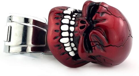 Skull Car Steering Knob Suicide Wheel Spinner, Big Teeth Skeleton Style Car Power Handle Grip Knobs Fit Most Manual Automatic Vehicles, Green in Kuwait