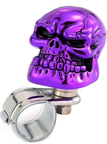 Skull Car Steering Knob Suicide Wheel Spinner, Big Teeth Skeleton Style Car Power Handle Grip Knobs Fit Most Manual Automatic Vehicles, Green in Kuwait