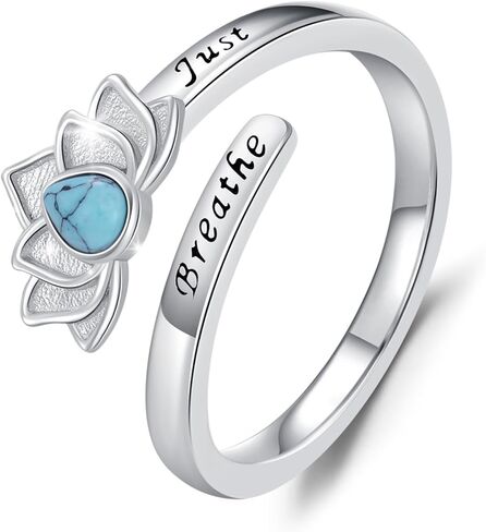 925 فضة خواتم للنساء موس العقيق/فقط التنفس/عين الشر خواتم هدية الكريسماس هدية عيد الأم هدية عيد الحب in Kuwait