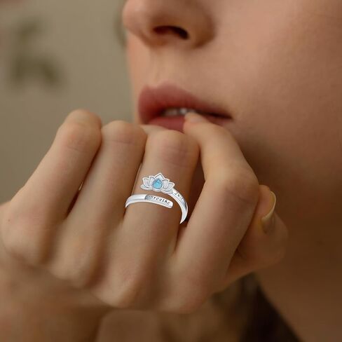 925 فضة خواتم للنساء موس العقيق/فقط التنفس/عين الشر خواتم هدية الكريسماس هدية عيد الأم هدية عيد الحب in Kuwait