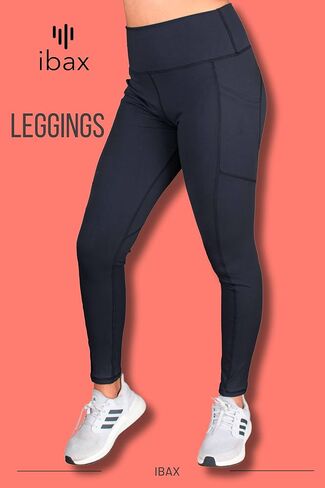 IBAX - Women's Workout Leggings L2409 with High Waist Tummy Control. Leggings Casual Gym Leggings Workout Pants with Pockets. in Saudi Arabia