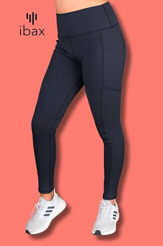 IBAX - Women's Workout Leggings L2409 with High Waist Tummy Control. Leggings Casual Gym Leggings Workout Pants with Pockets. in Saudi Arabia