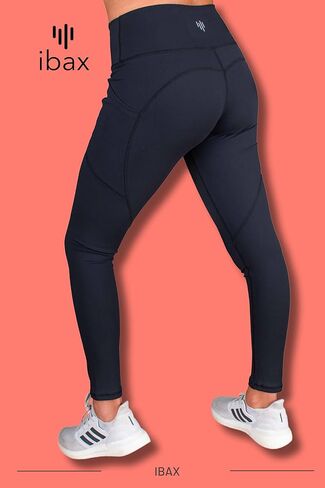 IBAX - Women's Workout Leggings L2409 with High Waist Tummy Control. Leggings Casual Gym Leggings Workout Pants with Pockets. in Saudi Arabia