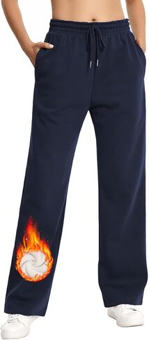 Athletic Sweat Pants for Women Fleece Drawstring Sweatpants Straight Leg Pants with 4 Pockets 31’’ Inseam in Saudi Arabia
