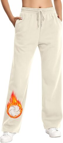 Athletic Sweat Pants for Women Fleece Drawstring Sweatpants Straight Leg Pants with 4 Pockets 31’’ Inseam in Saudi Arabia