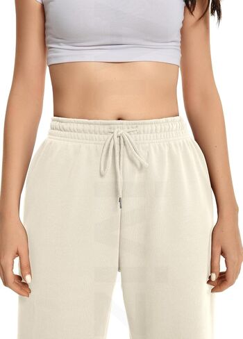 Athletic Sweat Pants for Women Fleece Drawstring Sweatpants Straight Leg Pants with 4 Pockets 31’’ Inseam in Saudi Arabia