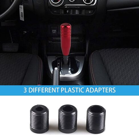 AUCELI Heavy Weighted Shift Knob, 5 Inch Long Car Gear Stick Shifter Head, Aluminum Shifting Lever Handle with 3 Adapters, Compatible with Most Manual Buttonless Automatic Transmissions in Saudi Arabia