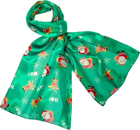 Ho Ho Santa Reindeer Christmas Holiday Scarves with Gift Box Option in Kuwait