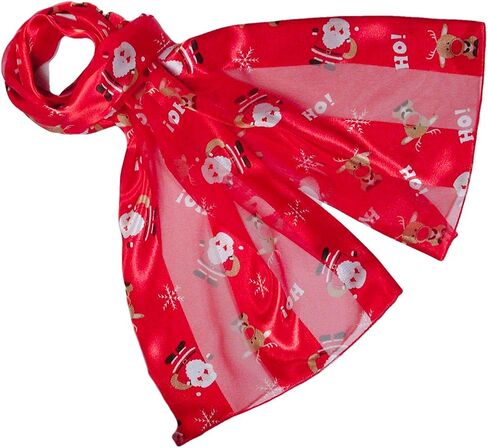 Ho Ho Santa Reindeer Christmas Holiday Scarves with Gift Box Option in Kuwait