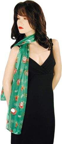 Ho Ho Santa Reindeer Christmas Holiday Scarves with Gift Box Option in Kuwait