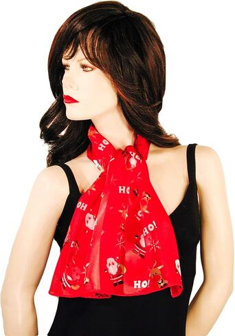 Ho Ho Santa Reindeer Christmas Holiday Scarves with Gift Box Option in Kuwait