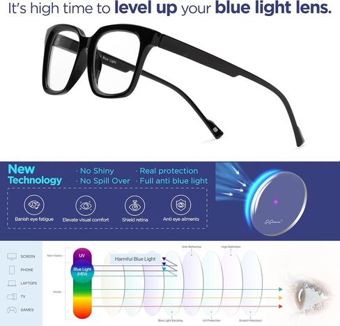 Blue Light Blocking Glasses for Women Men,Computer Reading Phones Gaming TV Glasses for Womens Men Adult BL7 in Saudi Arabia