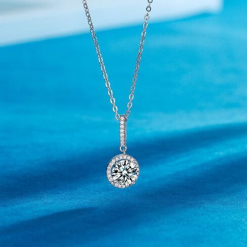 925 Sterling Silver Cubic Zirconia Pendant Necklace Fashion Hypoallergenic Jewelry Gifts For Women in Saudi Arabia