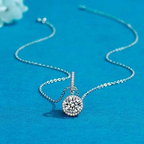 925 Sterling Silver Cubic Zirconia Pendant Necklace Fashion Hypoallergenic Jewelry Gifts For Women in Saudi Arabia