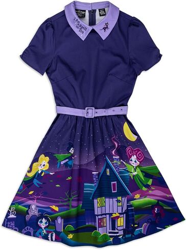 فستان Loungefly Stitch Shoppe Disney Hocus Pocus Gemma، مقاس صغير جدًا متعدد الألوان in Saudi Arabia