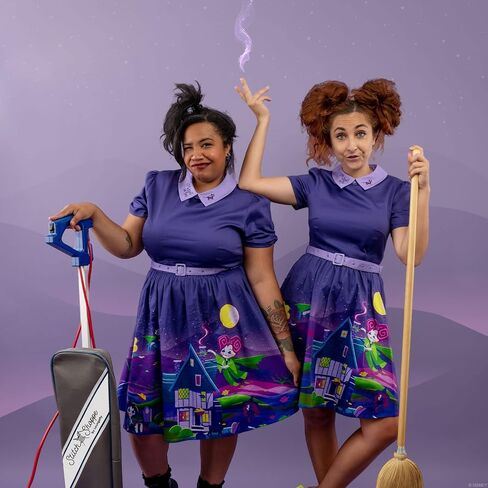 فستان Loungefly Stitch Shoppe Disney Hocus Pocus Gemma، مقاس صغير جدًا متعدد الألوان in Saudi Arabia